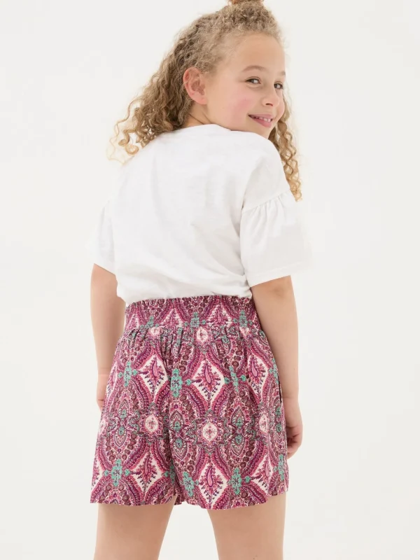 Purple Paisley Print Flippy Shorts