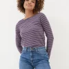 Purple Sparkle Breton T-Shirt