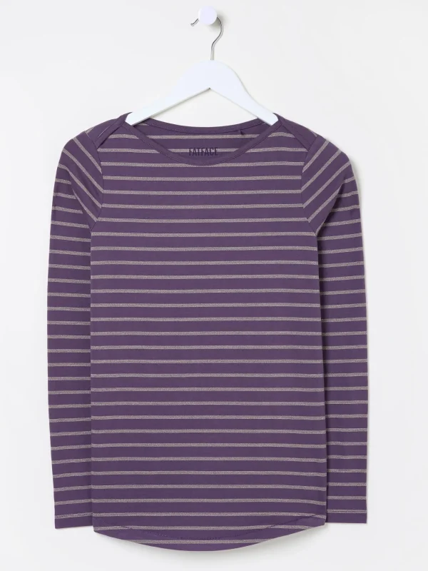 Purple Sparkle Breton T-Shirt