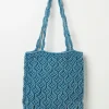 Raela Blue Macrame Shopper Bag