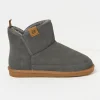 Rafe Charcoal Grey Suede Slipper Boots