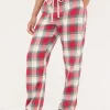 Red Eva Family Check Pyjama Bottoms