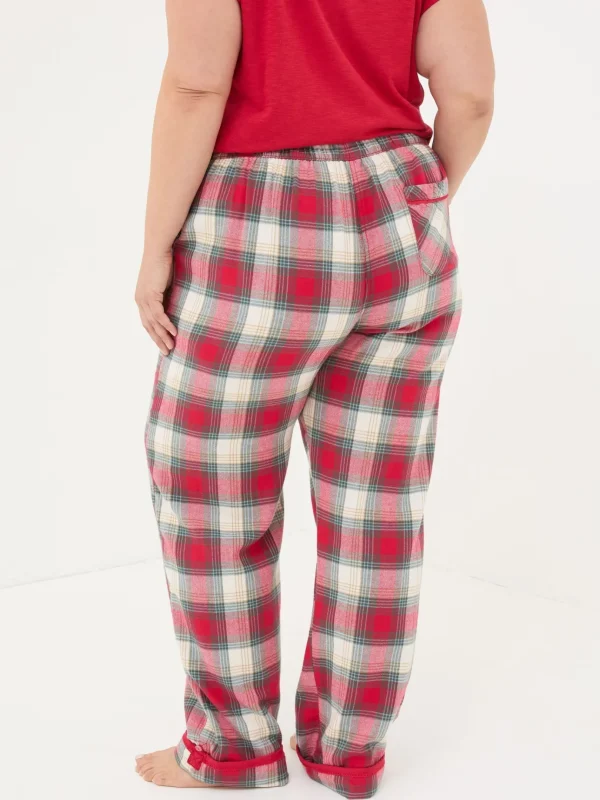 Red Eva Family Check Pyjama Bottoms