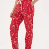 Red Eva Food Print Pyjama Bottoms