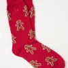 Red M Gingerbread Cosy Socks