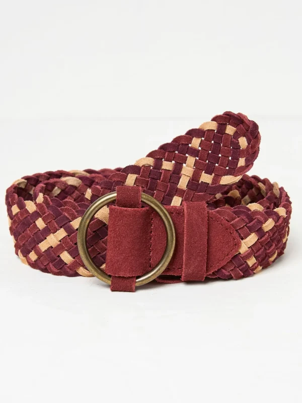 Red Multi Weave Belt