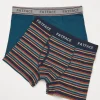 Red Salcombe Stripe Boxers 2 Pack