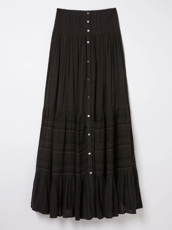 Rhea Black Beach Maxi Skirt