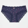 Rose Blue Floral Stripe Short Knickers