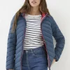 Ruby Teal Blue Lightweight Puffer Jacket