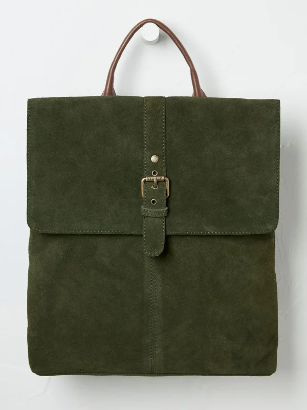 Rue Green Suede Rucksack