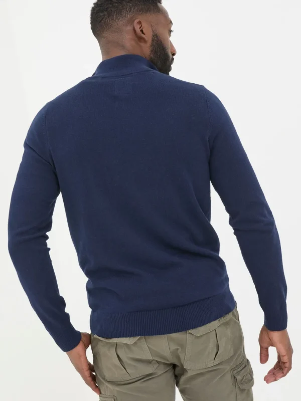 Rye Navy Blue Half-Neck