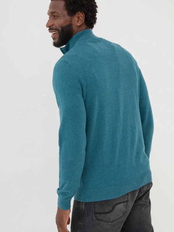 Rye Teal Blue Half-Neck