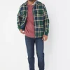 Ryton Dark Green Check Overshirt