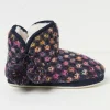 Sara Navy Knit Slippers Boots