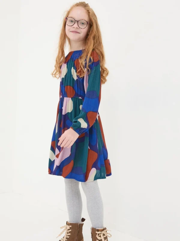 Sasha Blue Abstract Dress