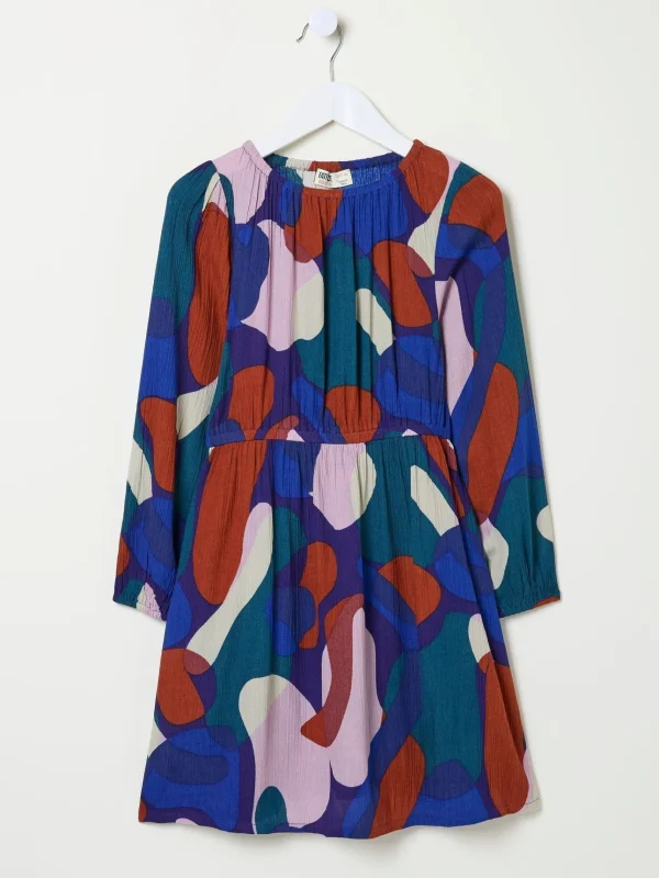 Sasha Blue Abstract Dress