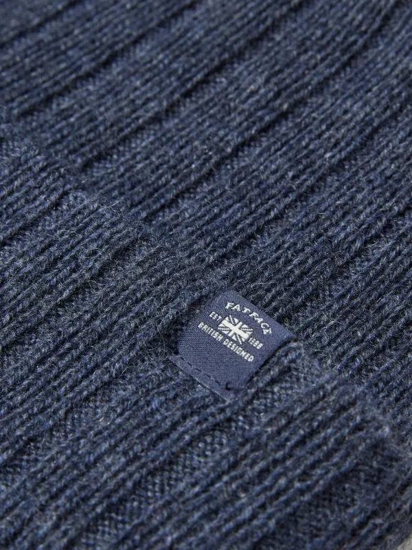 Sebastian Blue Marl Rib Beanie