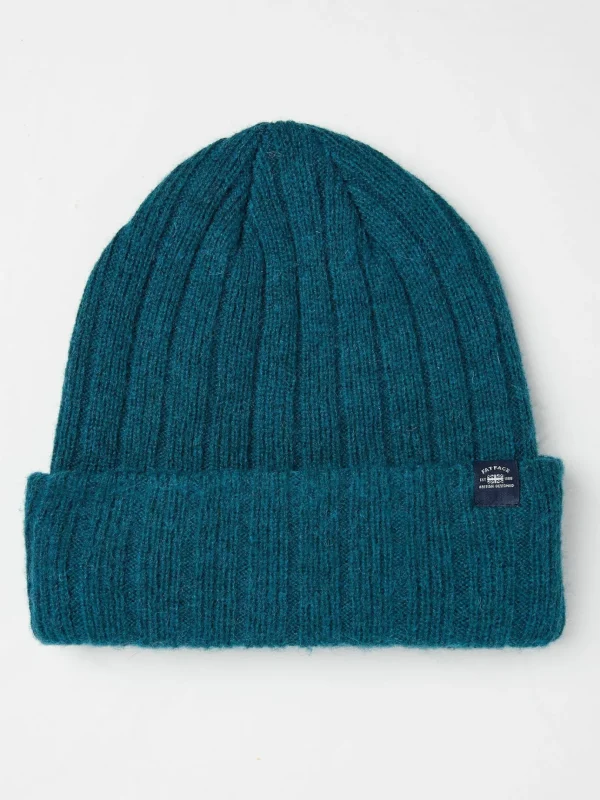 Sebastian Teal Blue Rib Beanie