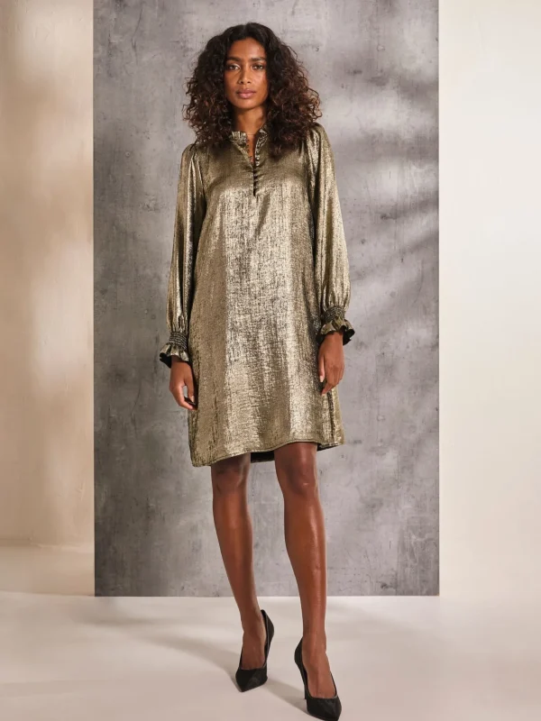 Silas Gold Metallic Dress