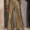 Sofia Gold Metallic Trousers