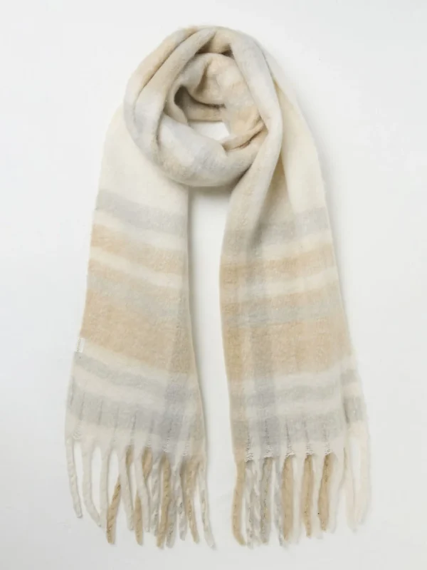 Talia Ivory Check Scarf