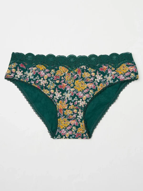 Teal Blue Folk Mini Knickers