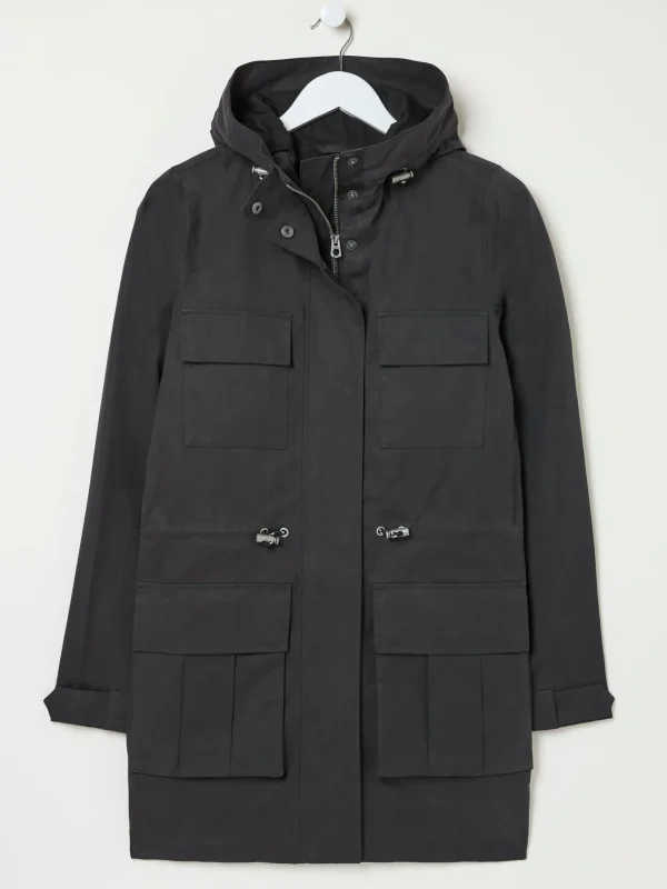 Tiegan Black Waterproof Coat