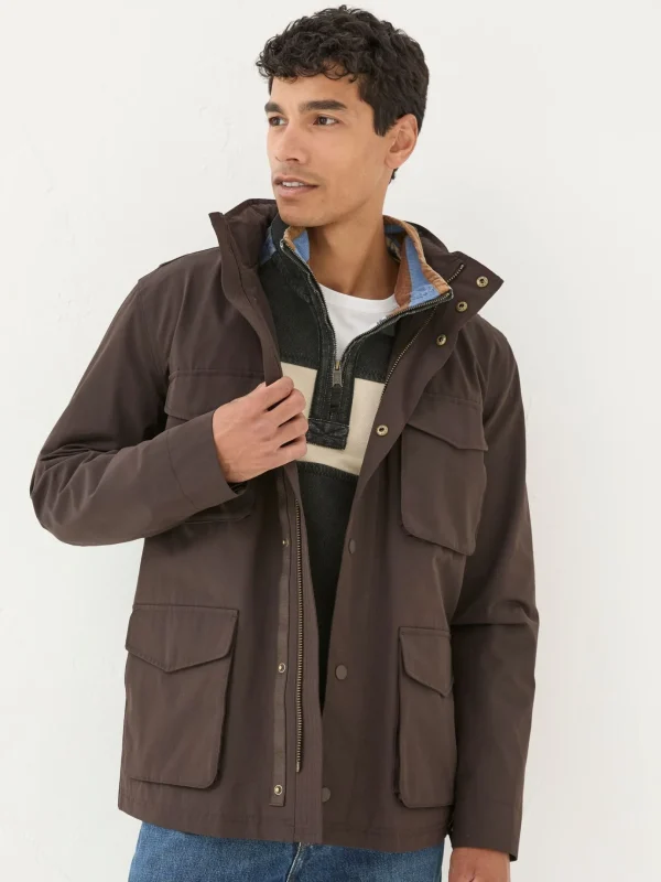 Truro Dark Brown Waterproof Jacket