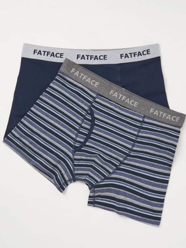 West Blue Bay Stripe Boxers 2 Pack