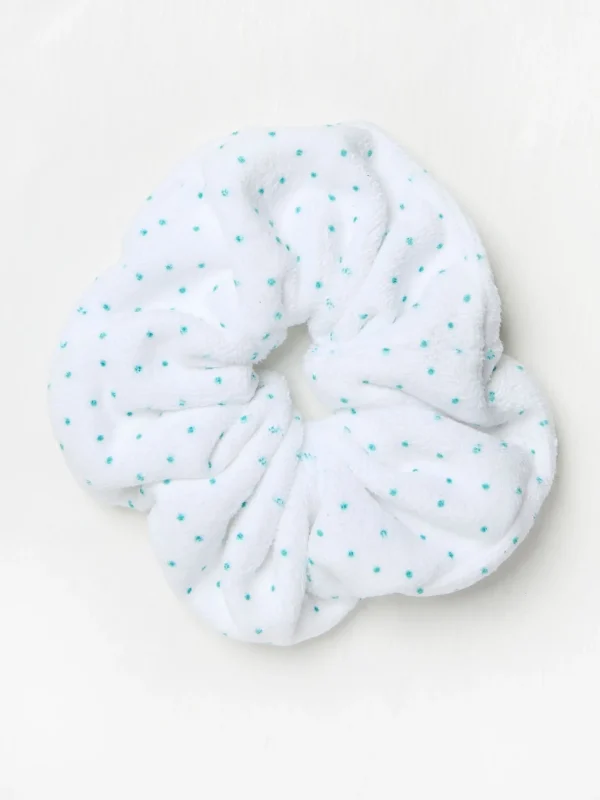 White Microfibre Scrunchie