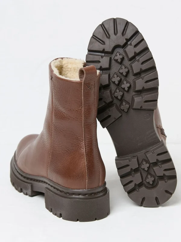 Winslie Chocolate Brown Chunky Boots