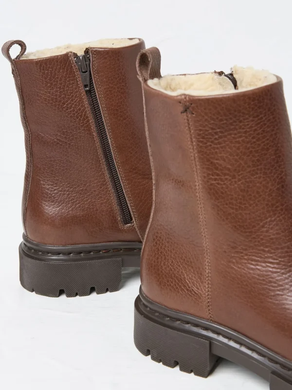 Winslie Chocolate Brown Chunky Boots