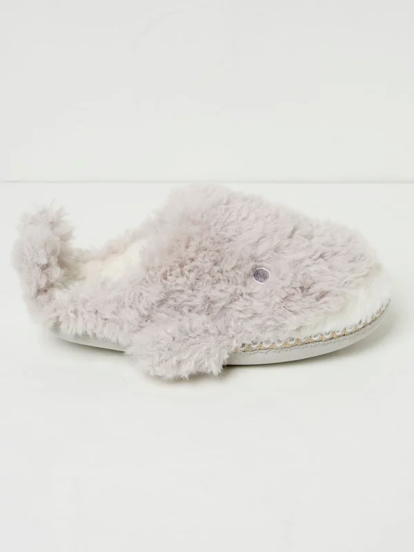 Wynn Light Grey Wynn Whale Slippers