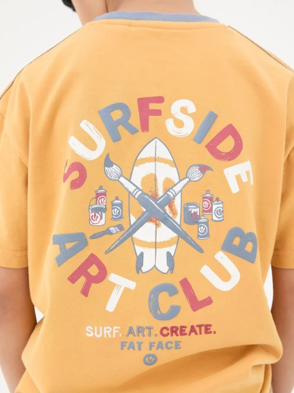 Yellow Art Graphic Jersey T-Shirt