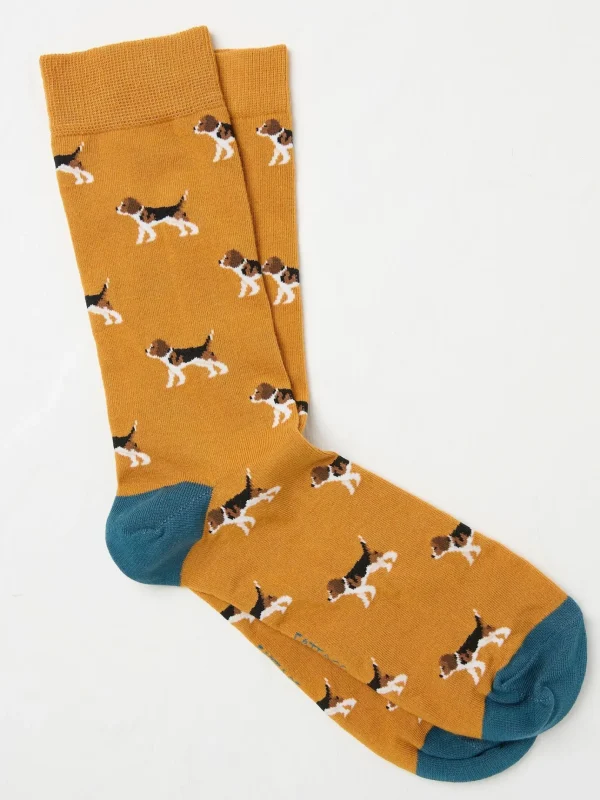 Yellow Beagle Socks