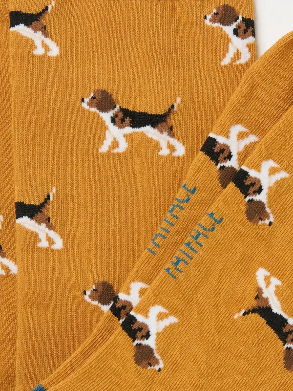 Yellow Beagle Socks