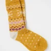 Yellow Fairisle Pattern Supersoft Socks