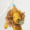 Yellow Leo Lion Print Felt Decoration