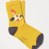 Yellow Surfing Bird Kids' Socks 1 Pack